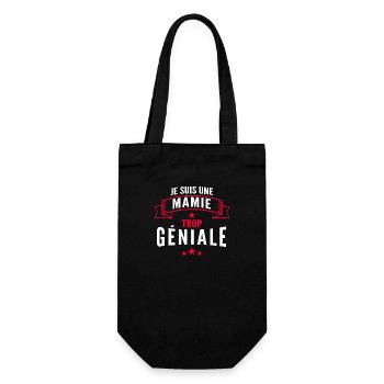 mamie géniale / cadeau humour mamie - Sac à bouteille - noir - Devant