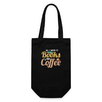Tout ce dont j’ai besoin, c’est de livres et de café Amateur de livres de lecture - Sac à bouteille - noir - Devant
