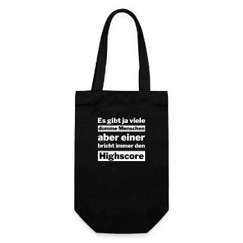 Dumme Menschen - Geschenkbeutel für Flaschen - Schwarz - Vorne