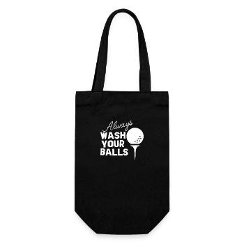 ALWAYS WASH YOUR BALLS - Gift Bag for Bottles - black - Front