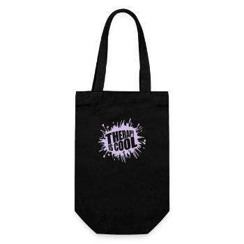 la thérapie est cool Citation - Sac à bouteille - noir - Devant
