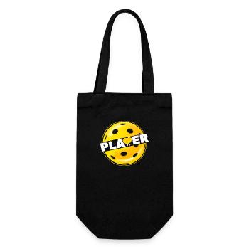 Pickleball-Spieler - Geschenkbeutel für Flaschen - Schwarz - Vorne