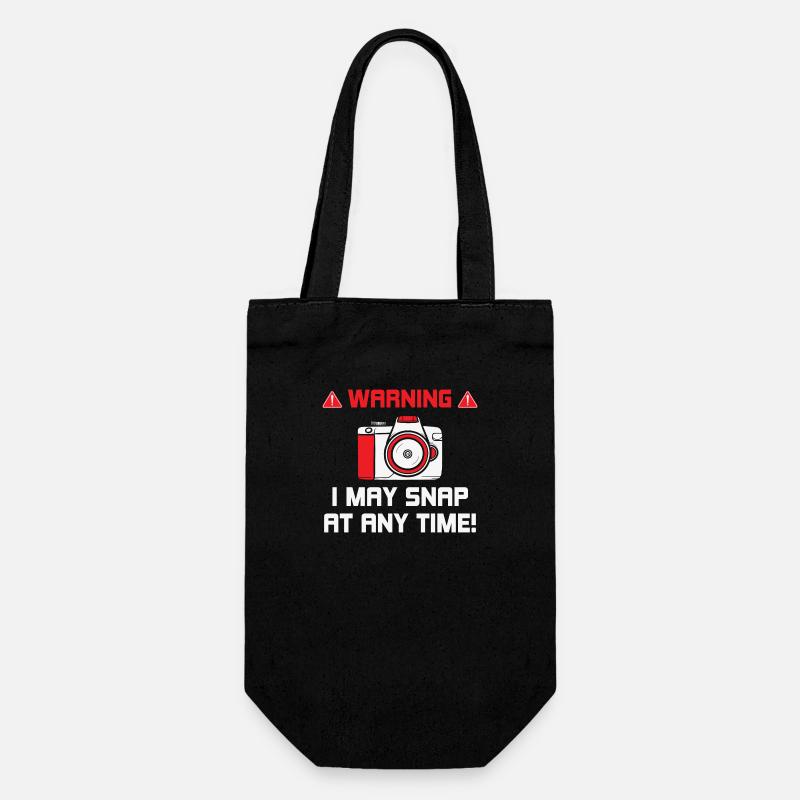 Warning - Gift Bag for Bottles - black