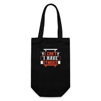 I Can't I Have Gymnastics Funny Gymnast - Gift Bag for Bottles - black - Front