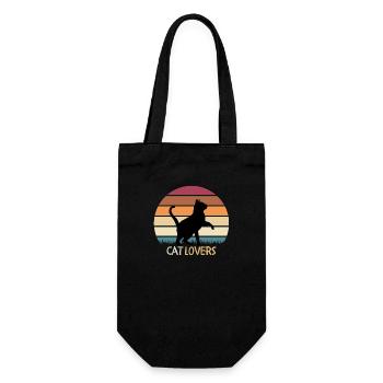 Cat lover - Cat lover - Gift Bag for Bottles - black - Front