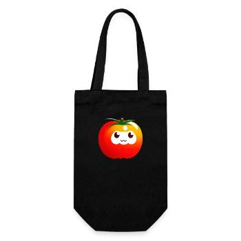 Tomato Comic Tomato Sweet Cartoon 13 - Gift Bag for Bottles - black - Front