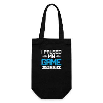 I Paused My Game to Be Here - Gift Bag for Bottles - black - Front