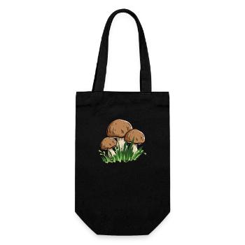 Ein guter Pilzkenner findet immer einen Steinpilz - Geschenkbeutel für Flaschen - Schwarz - Vorne