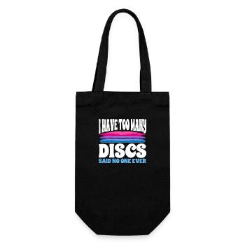 Discgolf Disc Golf Frisbee - Geschenkbeutel für Flaschen - Schwarz - Vorne