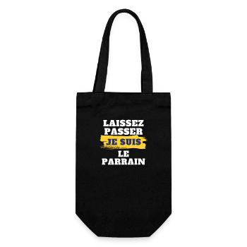 Laissez passer je suis le parrain - Sac à bouteille - noir - Devant