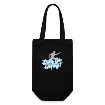 Let's go surfing - Geschenkbeutel für Flaschen - Schwarz - Vorne