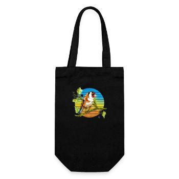 Oiseau coloré - Sac à bouteille - noir - Devant
