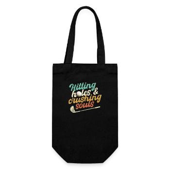 Hitting Holes & Crushing Souls Golf - Gift Bag for Bottles - black - Front