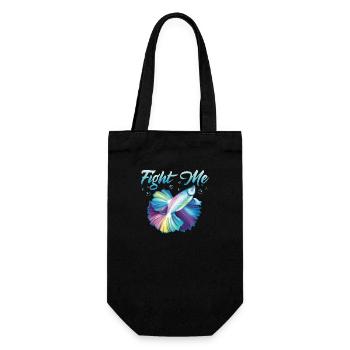 Fight Me Fish Keeping Aquarium Owner - Gift Bag for Bottles - black - Front