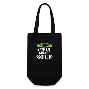 J'ai un secret je vais être soeur best seller - Sac à bouteille - noir - Devant