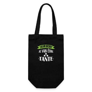 J'ai un secret je vais être tante - Sac à bouteille - noir - Devant