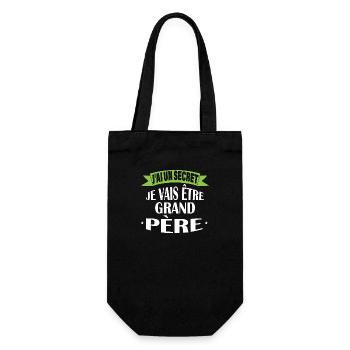 J'ai un secret Grand père - Grandfather - Sac à bouteille - noir - Devant
