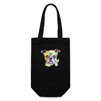 Jik the bespectacled dog - Gift Bag for Bottles - black - Front