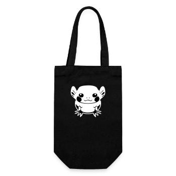Cartoon Axolotl - Geschenkbeutel für Flaschen - Schwarz - Vorne