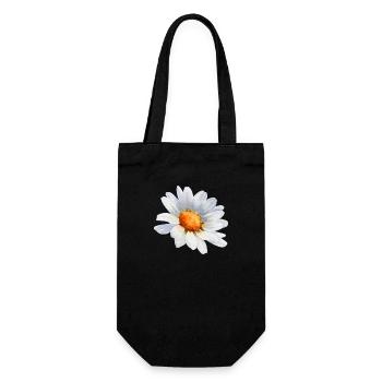 Daisies head flower - Gift Bag for Bottles - black - Front