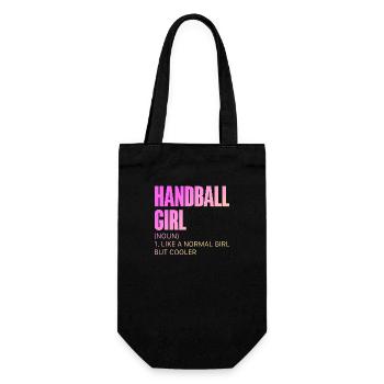 Handball Handballerin Frauen Handball - Geschenkbeutel für Flaschen - Schwarz - Vorne