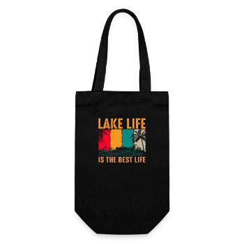 Lake Life is the best Life - Gift Bag for Bottles - black - Front