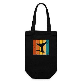 Whale Vintage Gift - Gift Bag for Bottles - black - Front