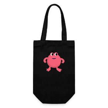 Pink Frog Monster - Gift Bag for Bottles - black - Front
