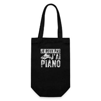 Je Peux Pas J'Ai Piano Orchestre Piano Drôle - Sac à bouteille - noir - Devant