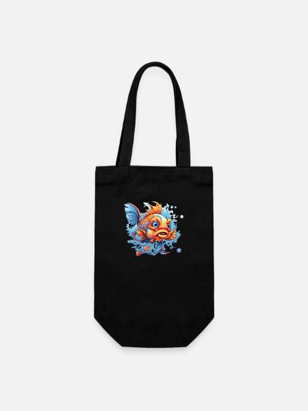 Poisson rouge - Sac à bouteille - noir