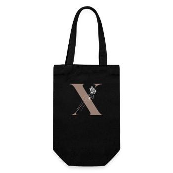 Letter x Magic butterfly - Gift Bag for Bottles - black - Front