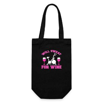 Indoor Cycling Bike Workout - Gift Bag for Bottles - black - Front