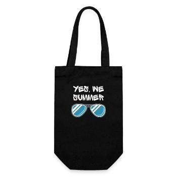 Ja, wir Sommer! Einzigartiger, origineller Stil - Geschenkbeutel für Flaschen - Schwarz - Vorne