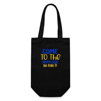 Come to the math side we have pi, Pi day, March 14 - Gift Bag for Bottles - black - Front