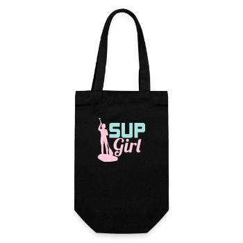 SUP Girl Stand Up Paddle Board - Geschenkbeutel für Flaschen - Schwarz - Vorne
