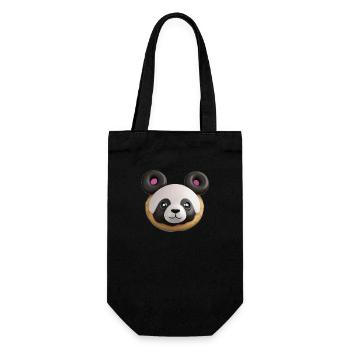 Panda Triple Donuts - Geschenkbeutel für Flaschen - Schwarz - Vorne