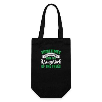 Sometimes I Can Almost Hear The Laughter Golf - Gift Bag for Bottles - black - Front
