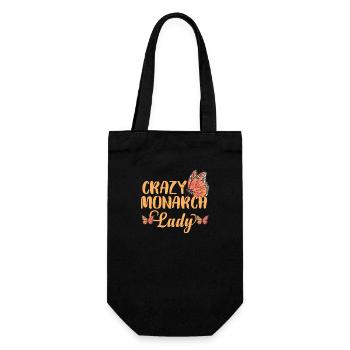 Crazy Monarch Lady - Gift Bag for Bottles - black - Front