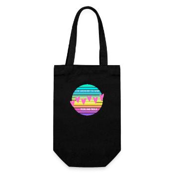 Love Rainbow LGBT LOVE WHENEVER YOU WANT - Gift Bag for Bottles - black - Front
