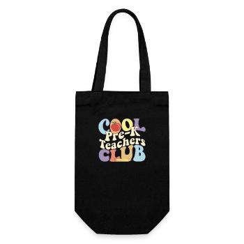Cool Pre K Teachers Club Preschool Teacher - Geschenkbeutel für Flaschen - Schwarz - Vorne