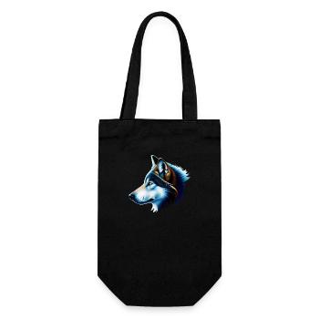 Wolf - Gift Bag for Bottles - black - Front