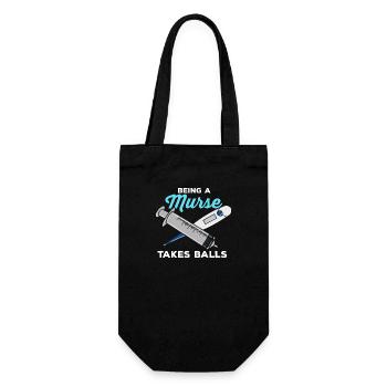 Funny Nurse Nurse Gift - Gift Bag for Bottles - black - Front
