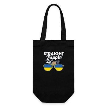 Straight Trippin' Ukraine Vacation Tour Travel - Gift Bag for Bottles - black - Front