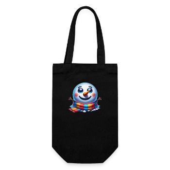 Snow Much Fun! Snowman Tee for Frosty Days - Gift Bag for Bottles - black - Front