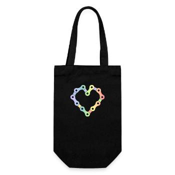 Bicycle chain - Gift Bag for Bottles - black - Front