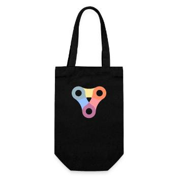 Bicycle chain - Gift Bag for Bottles - black - Front