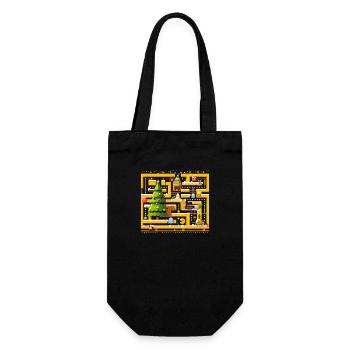 Arcade-Spiel Weihnachten - Geschenkbeutel für Flaschen - Schwarz - Vorne