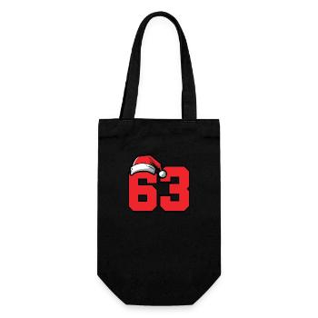 63 Zahl Weihnachten - Geschenkbeutel für Flaschen - Schwarz - Vorne