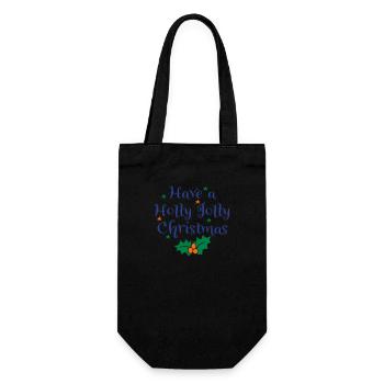 Christmas - Gift Bag for Bottles - black - Front