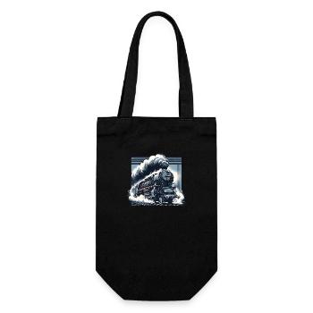 La puissance de la vapeur - Graphique d’une locomotive à vapeur - Sac à bouteille - noir - Devant